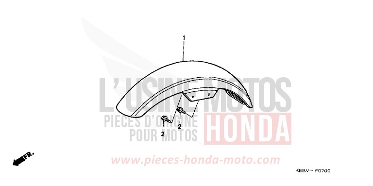 FRONT FENDER for CA125 REBEL BLACK (NH1) from 1997